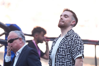 Ibai Llanos, el 26 de julio de 2025, durante la quinta edición de La Velada del Año en el estadio La Cartuja (Sevilla).