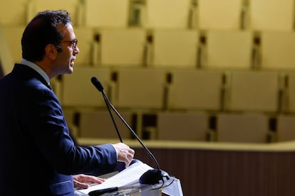 El ministro de Economía, Carlos Cuerpo, en un evento en Madrid.