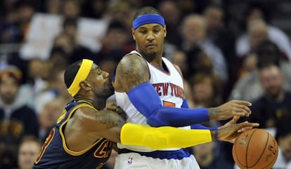 LeBron James y Carmelo Anthony.