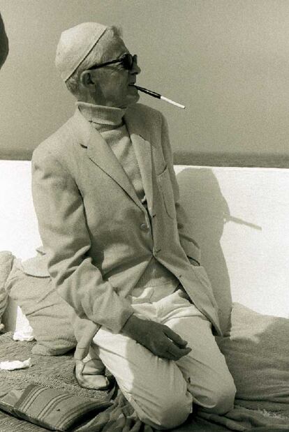 Paul Bowles, fotografiado en Tnger en 1975.