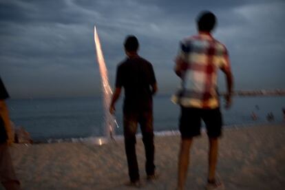 La playa de Barcelona, donde cayó derrotado don Quijote, en la noche de San Juan.