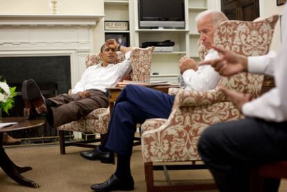 El presidente de Estados Unidos, Barack Obama, y el vicepresidente, Joe Biden, en la Casa Blanca.