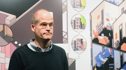 El dibujante Chris Ware, en Bolonia (Italia).