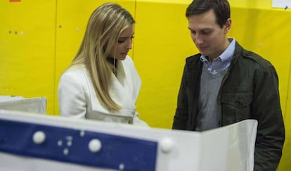 Ivanka Trump y su esposo Jared Kushner, durante las elecciones estadounidenses.