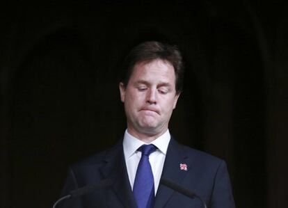 El viceprimer ministro británico y líder del Partido Liberaldemócrata Nick Clegg.