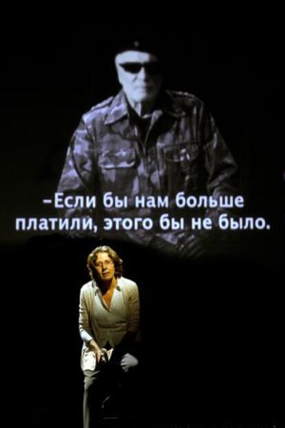 Míriam Iscla en el paper de Anna Politkóvskaya en 'Dona no  reeducable'