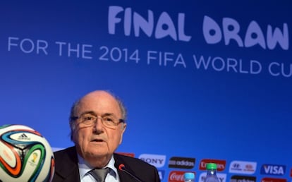 Blatter, durante la rueda de prensa.la 