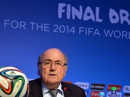 Blatter, durante la rueda de prensa.la