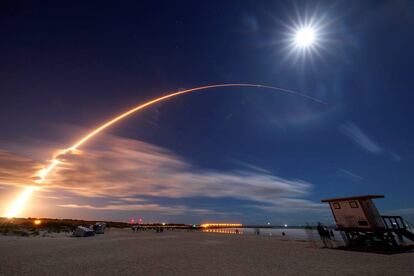 La nave espacial Solar Orbiter, en su despegue en Cabo Cañaveral, Florida (EE. UU.), Febrero. 9.