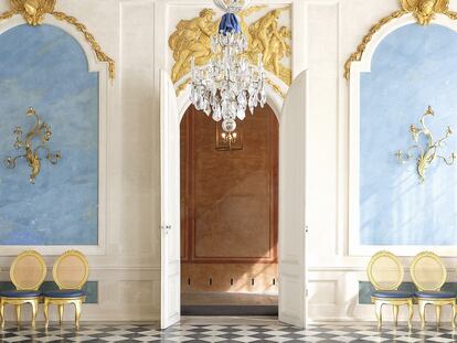 Galería azul del palacio Sanssouci de Potsdam. |