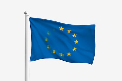 Ilustración bandera union europea