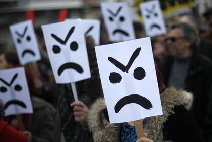 Las protestas contra la austeridad recorren la UE. 