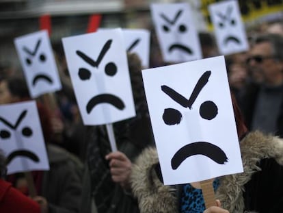 Las protestas contra la austeridad recorren la UE. 