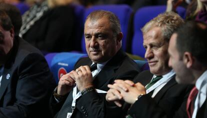 Fatih Terim, seleccionador de Turqua, durante el sorteo.