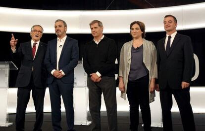 Cinc dels candidats a l'alcadia en el dabta de BTV.