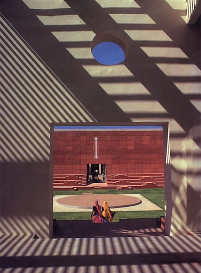 Centro de arte Jawahar Kala Kendra, dedicado a Nehru en Jaipur, construido por Charles Correa en 1992.