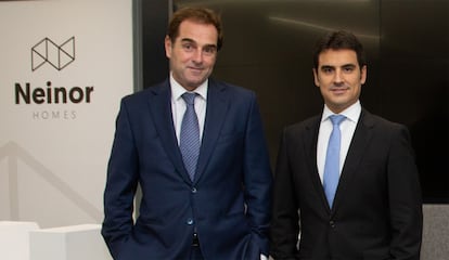 Borja García-Egotxeaga, CEO de Neinor Homes (izquierda), y Jordi Argemí, CEO adjunto y director financiero.