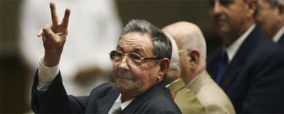 El nuevo presidente de Cuba, Raúl Castro, en la sesión de la Asamblea Nacional celebrada ayer en La Habana en la que fue elegido.