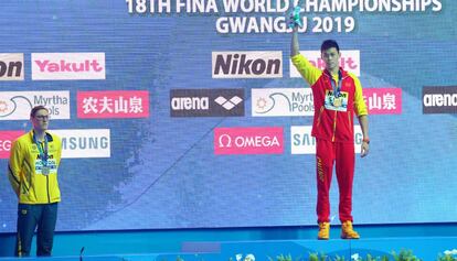 Mack Horton, medalla de plata, se niega a subirse al podio con Sun Yang.