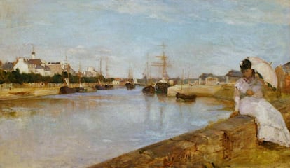 'El puerto de Lorient' de Berthe Morisot (1869). Galería Nacional de Arte de Washington.