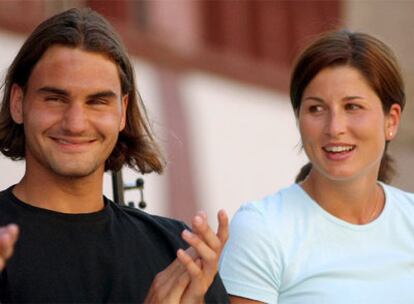 Roger Federer y su esposa Miroslava Vavrinec ('Mirka')