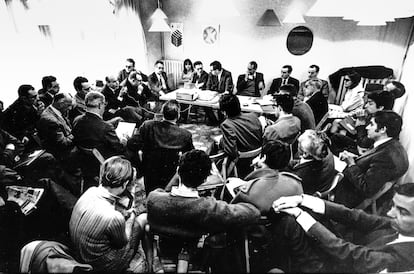 La trobada a EINA dels intel·lectuals barcelonins amb els italians del Gruppo 63 el febrer del 1967. 