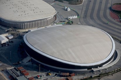 Trabajos en el Brlódromo Olímpico antes de los Juegos Olímpicos, que empiezan el día 5 de agosto. El Velódromo Olímpico será la sede de pruebas de ciclismo en pista. La estructura, construida para el evento, será utilizada como lugar de entrenamiento para atletas de alto rendimiento.