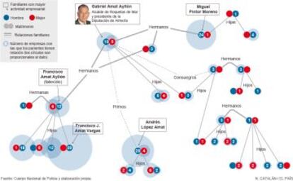 El entramado societario del presidente de la Diputación de Almería, Gabriel Amat.