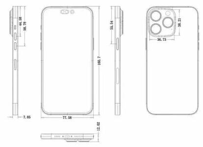 Dimensiones del iPhone 14