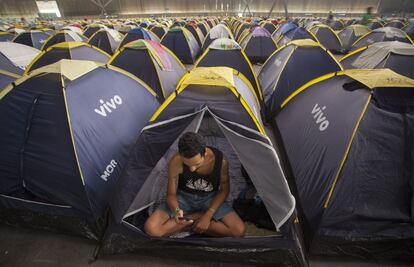 Acampada de la Campus Party de São Paulo.