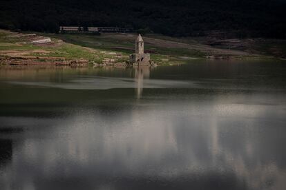 Una imagen del pantano de Sau, al 31% de su capacidad.