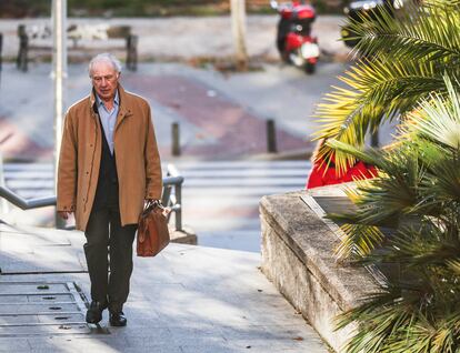 Rodrigo Rato, llegando a la Audiencia Provincial de Madrid.