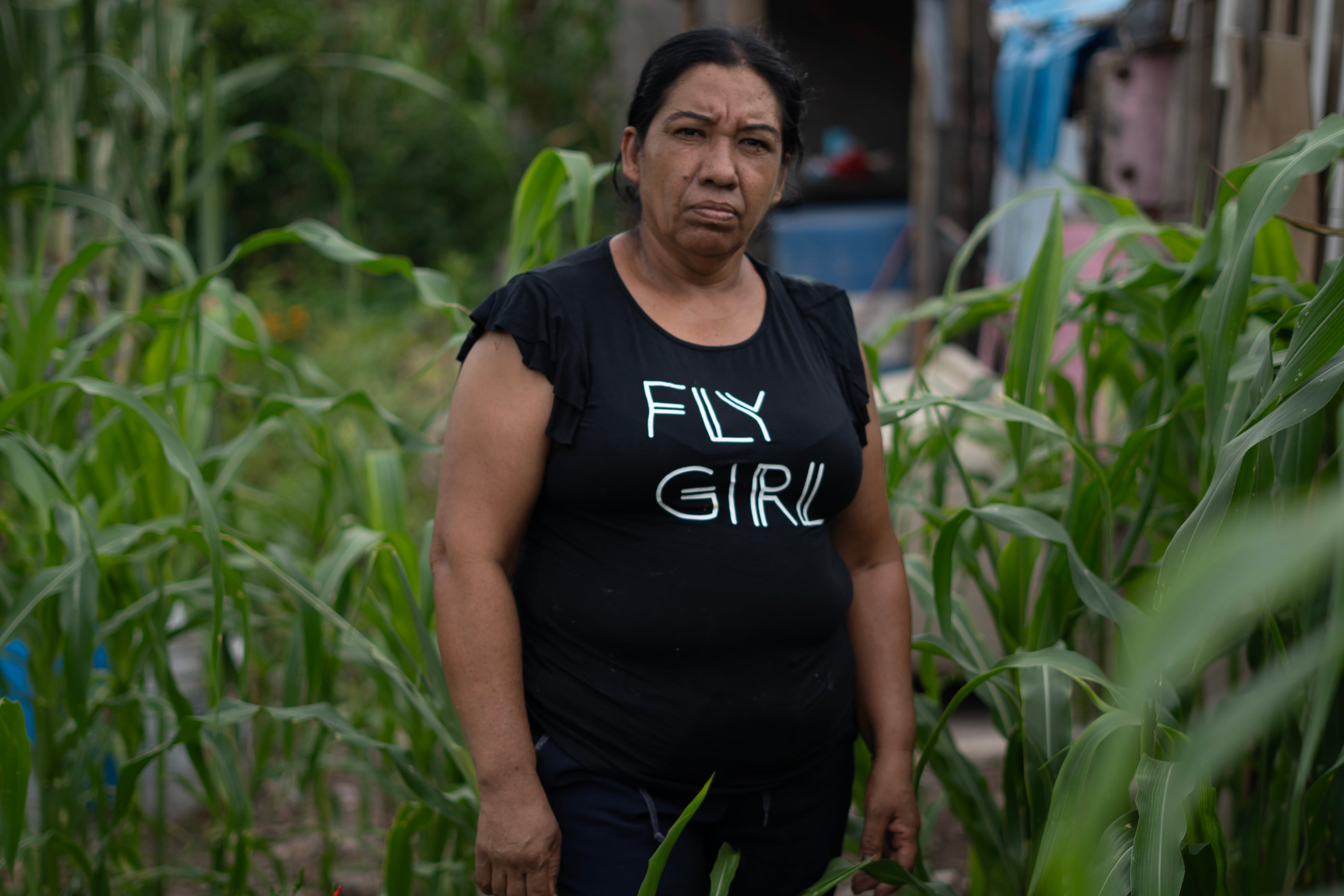 María Piña habitante de la colonia Ampliación Bicentenario en Culiacán.