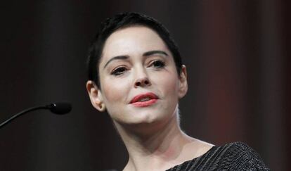 La actriz Rose McGowan en la Convención Anual de Mujeres en Detroit el pasado 27 de octubre.