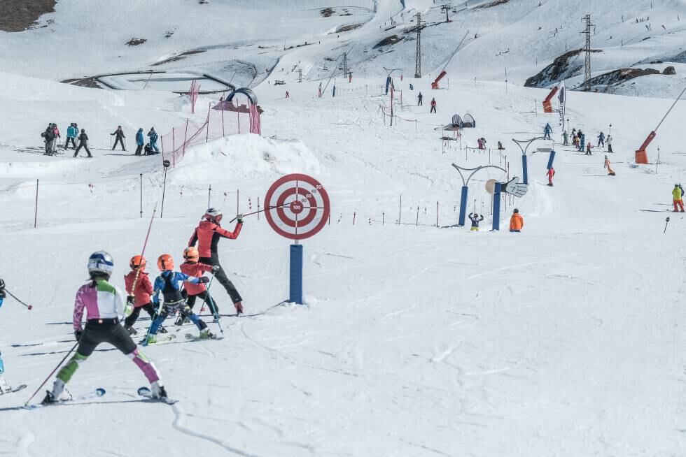 Una diana en la pista Funny Track, en Formigal-Panticosa.