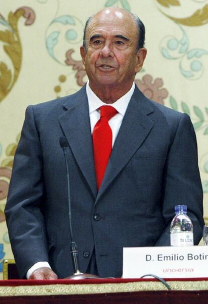 El presidente del Grupo Santander, Emilio Botín.