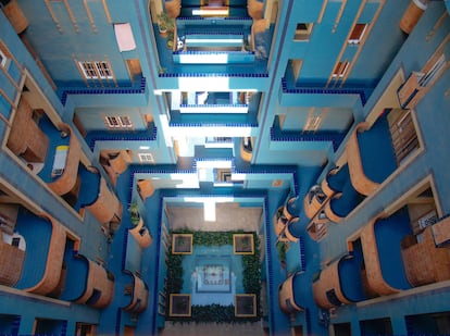 Interior del edificio Walden 7, del arquitecto Ricardo Bofill, en Barcelona (España).