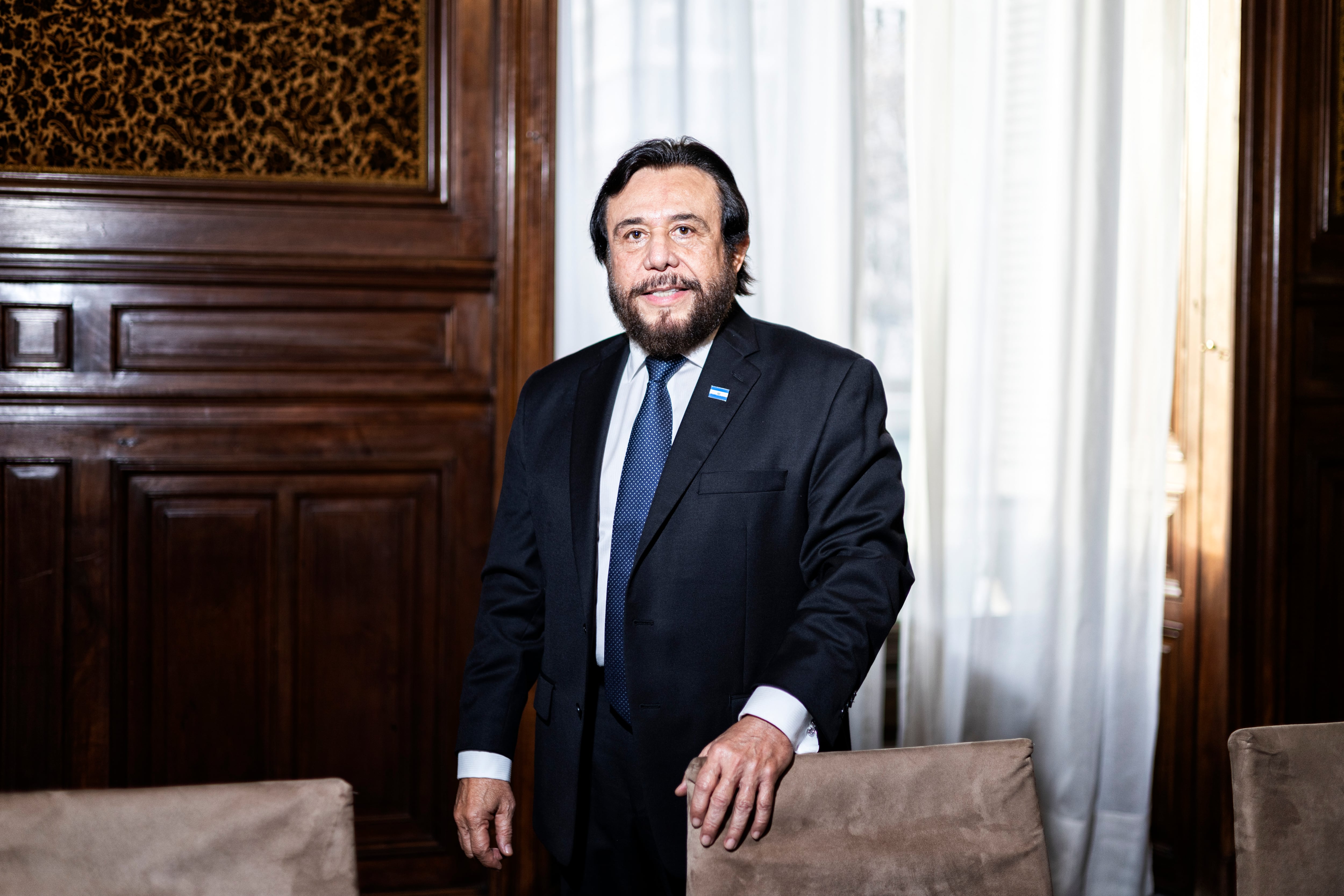 Félix Ulloa, vicepresidente de El Salvador fotografiado el miércoles en Casa de América en Madrid