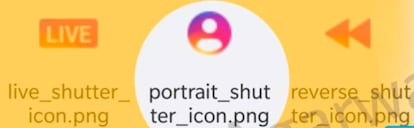 Icono que desvela el futuro modo retrato de Instagram