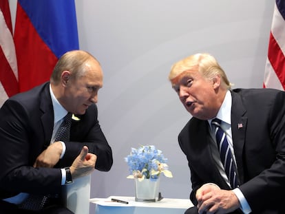 Vladímir Putin y el presidente Donald Trump