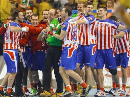 Los jugadores del Atlético, el pasado curso en la Champions