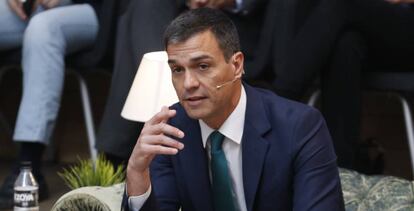 Pedro Sánchez, este martes en el foro de 'El Mundo'.