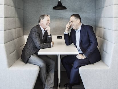 Reed Hastings and Paco Ramos at Casa Netflix.