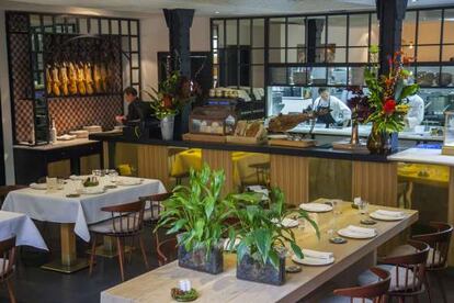 Comedor del restaurante Materia, en Madrid.
