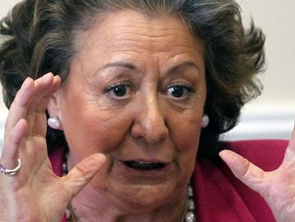 Rita Barberá, en una conferencia de prensa en mayo.