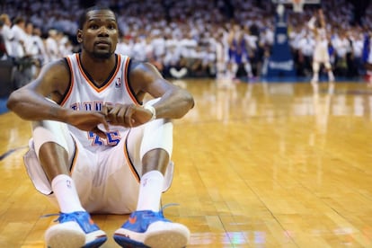 Durant, durante un partido de la temporada pasada.