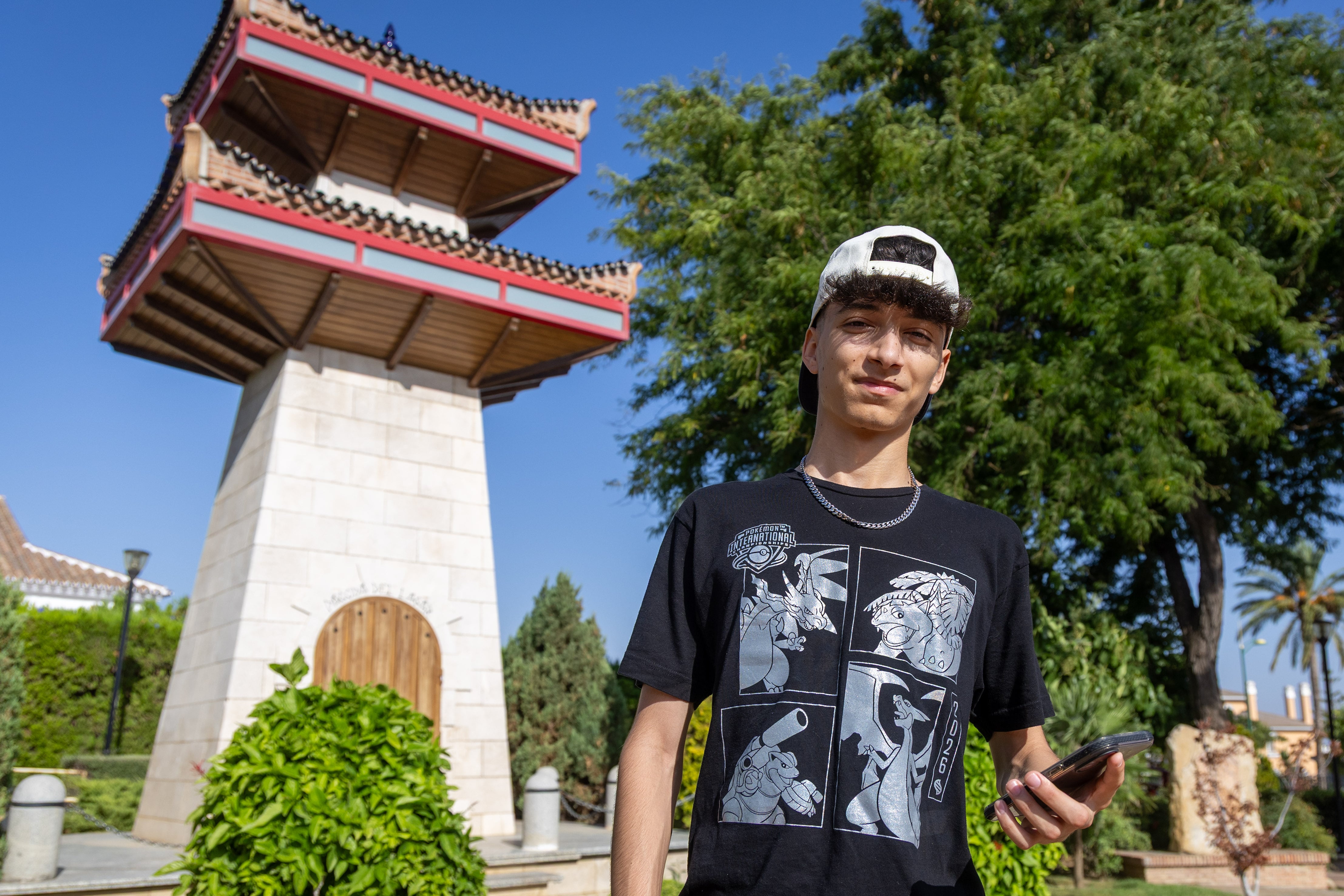 'Patoman', en el jardín japonés de Alhaurín de la Torre (Málaga).
