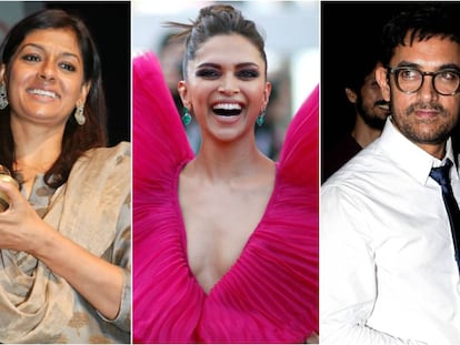 Nandita Das, Deepika Padukone y Aamir Khan.