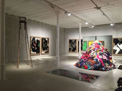 Una muestra de la obra de Pistoletto que puede verse en la fundación Blueproject de Barcelona.