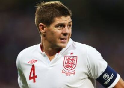 Gerrard, durante el partido contra Francia.